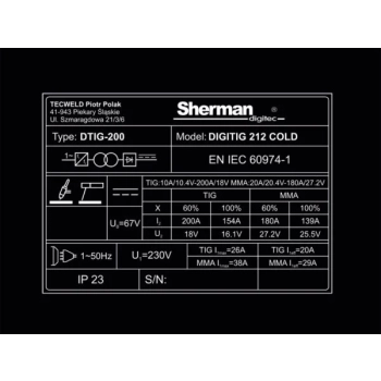 Sherman DIGITIG 212 COLD